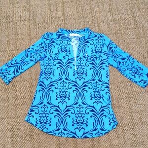 SALE💥. Bepei blouse, turquoise and black, M